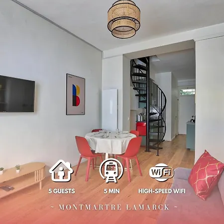 Le Velours - T2 Duplex Calme - Quartier Montmartre Lamarck Daire