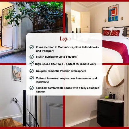 Διαμέρισμα Le Velours - T2 Duplex Calme - Quartier Montmartre Lamarck *